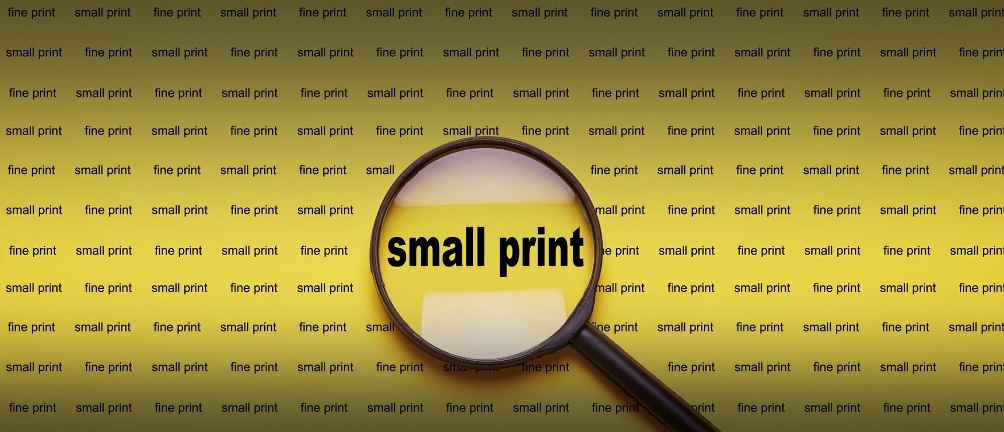 Fine Print (Sorta)