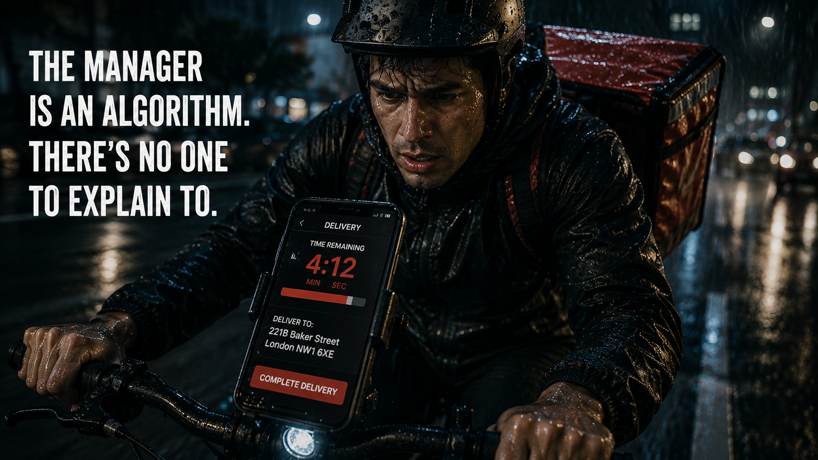 Ten Minutes or You're Fired: Inside the Algorithm Running the Gig Economy